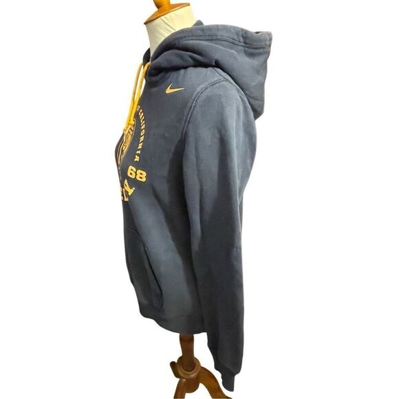 University of California Berkeley Women’s Nike Navy Blue & Gold Pullover Hoodie - Picture 3 of 9
